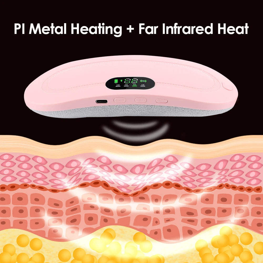 Rechargeable Menstrual Heating Pad Relief Pain Belt Massager