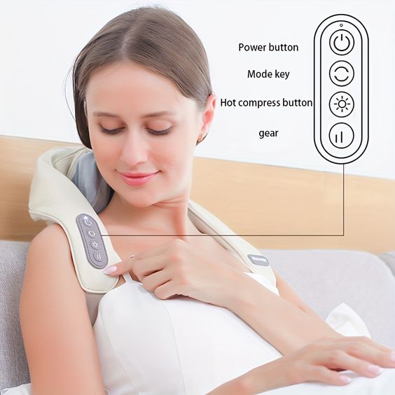 6D Adjustable Neck, Shoulder & Muscle Relaxation Massager